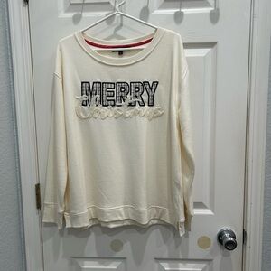 Jane and Delancey Cream Festive Sweater
